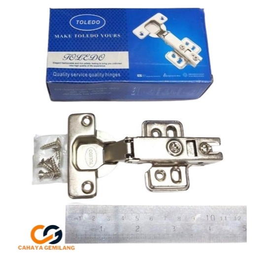 Engsel sendok Toledo Hidrolik Lurus (harga per pcs) / Engsel Lemari Berkualitas CG