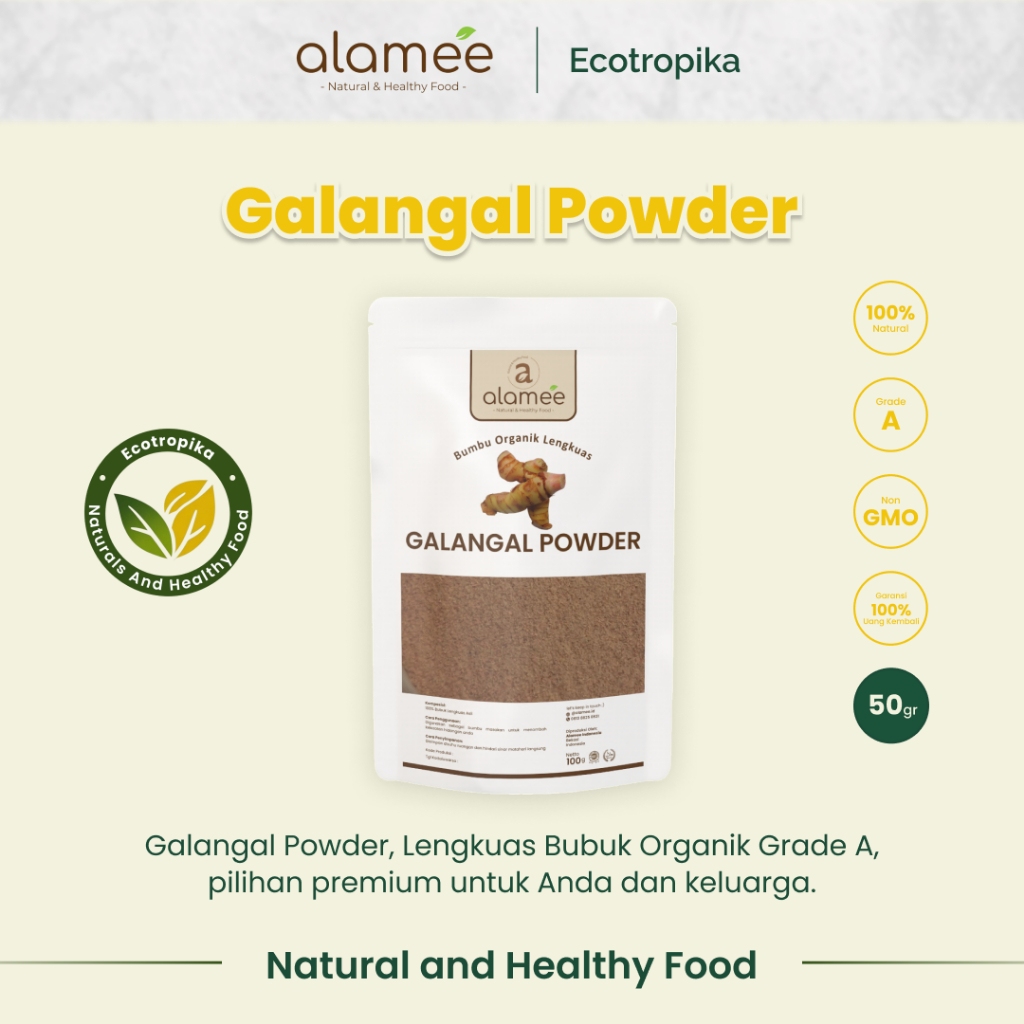

Lengkuas Bubuk Asli Galangal Seasoning Powder Murni Tanpa Campuran Bumbu Masak Dapur Asli Premium 50