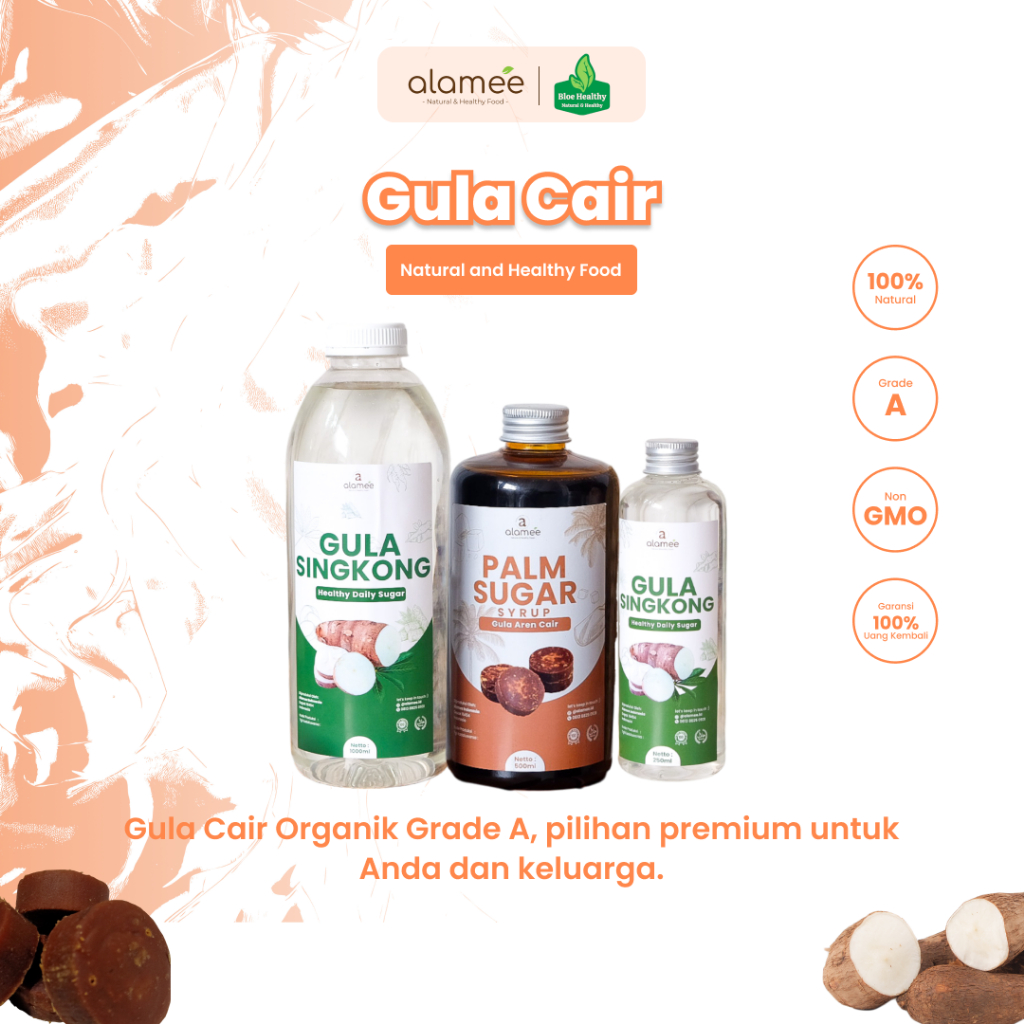 

ALAMEE Gula Aren Cair Syrup Palm Sugar Organic Liquid Organik Pure Murni Barista Brown Sirup Natural All Variant