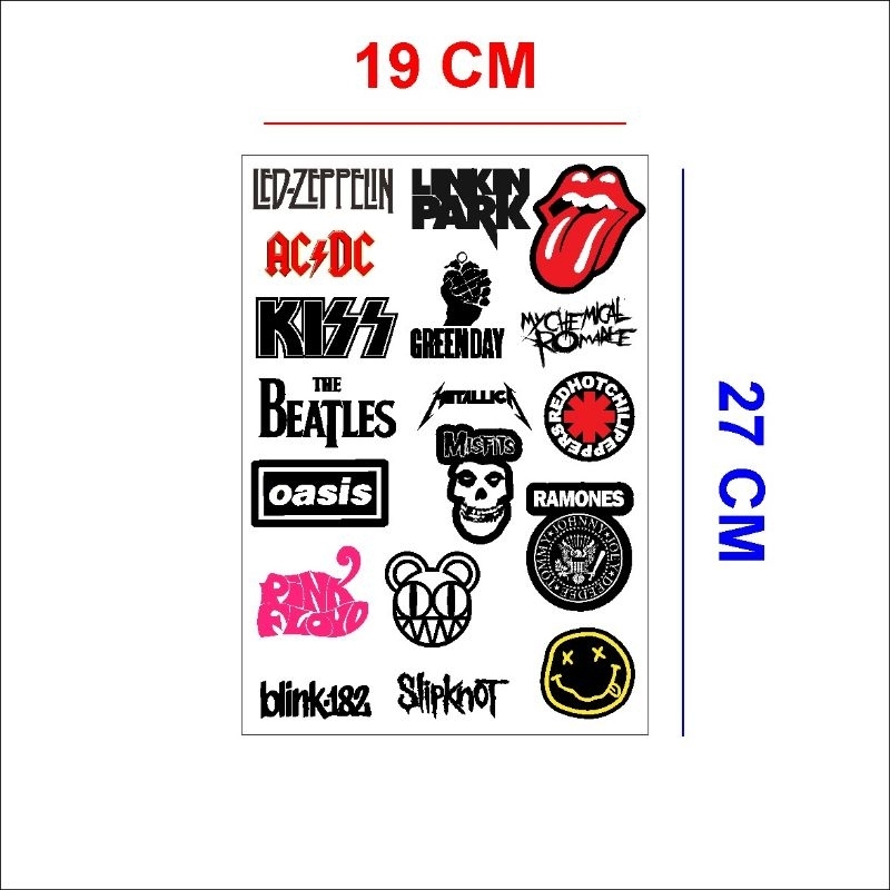 

STIKER ANTI AIR ANTI GORES BAND THE ROLLING STONES, METALICA, OASIS DLL