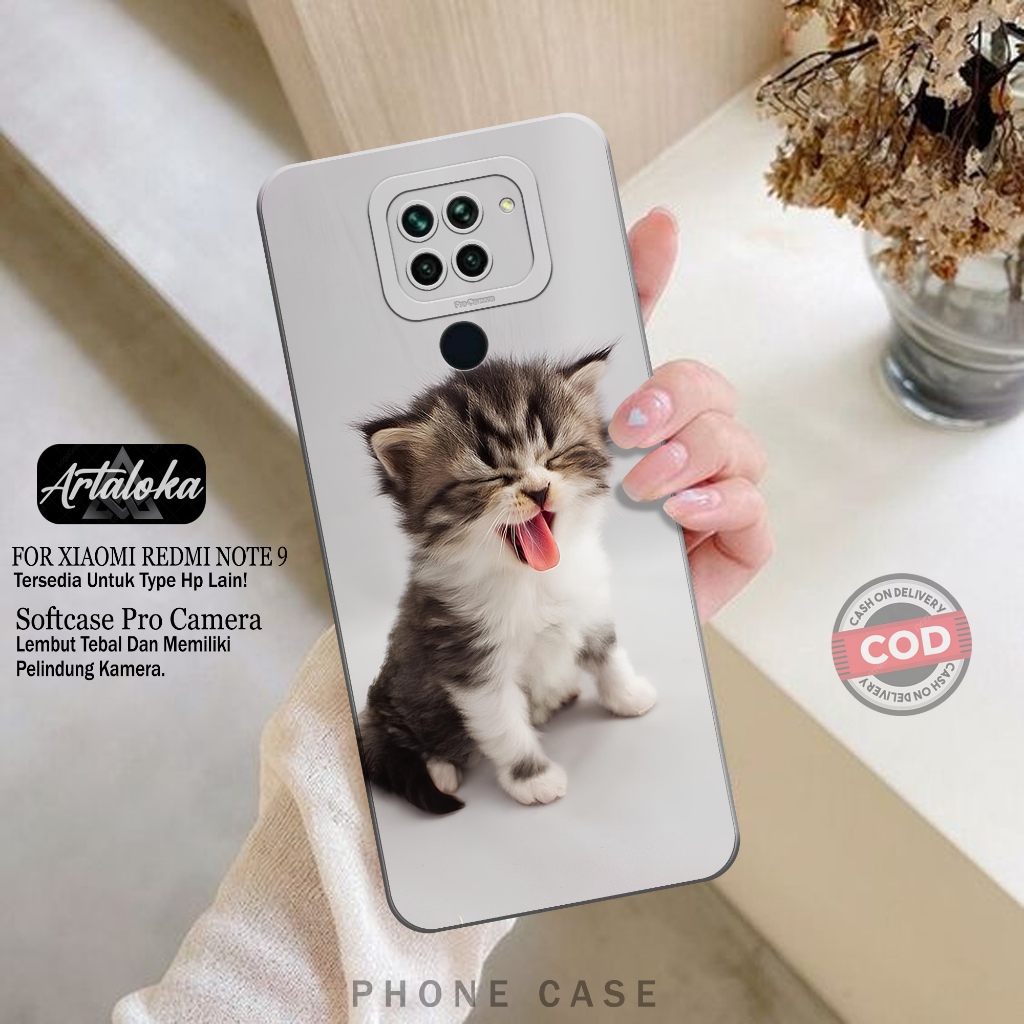 Softcase Hp Xiaomi Redmi Note 9 Fashion Case Kucing Lucu Case Xiaomi Redmi Note 9 Silikon TPU Pro Ca