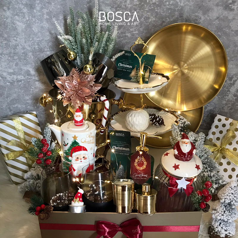 Bosca Living - Santa Hampers / Hampers Natal Premium Mewah / Parcel Hamper Set / Christmas Hampers /