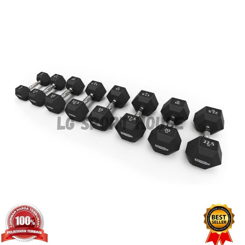 HEXAGONAL DUMBELL SET 2,5 - 20Kg 180kg