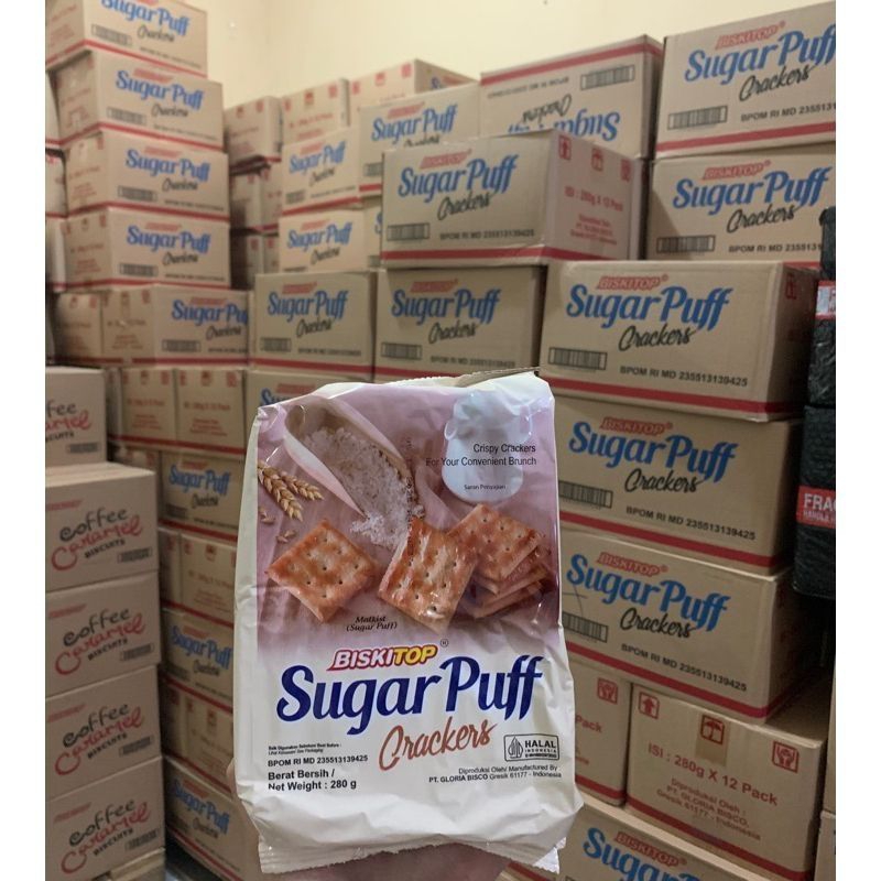 

Biskitop sugar puff 1dus isi 12