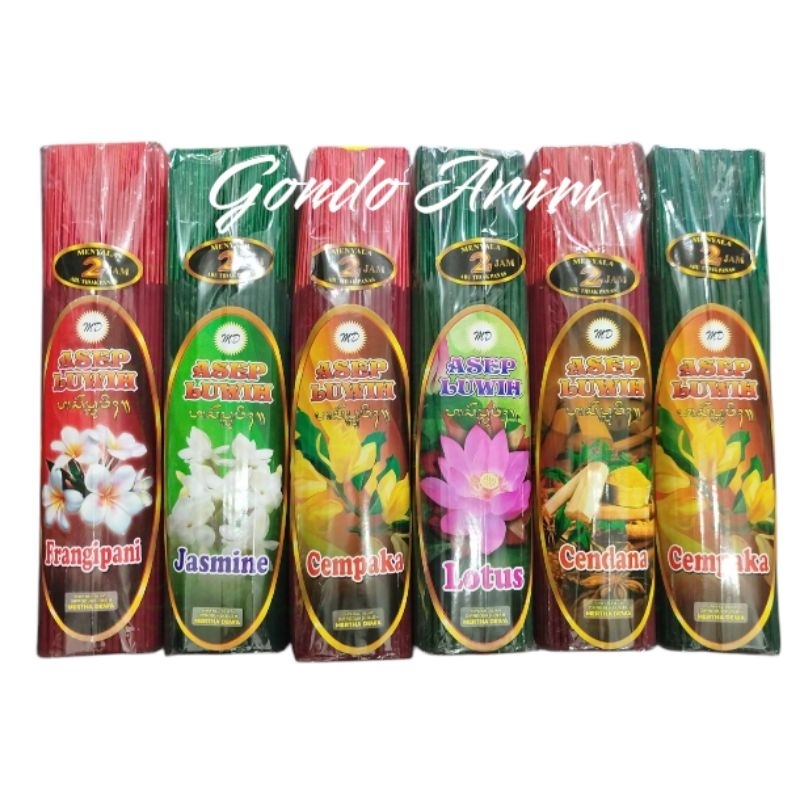 Dupa cendana, melati, cempaka, lotus, kamboja Hijau / merah pasti wangi 800gr