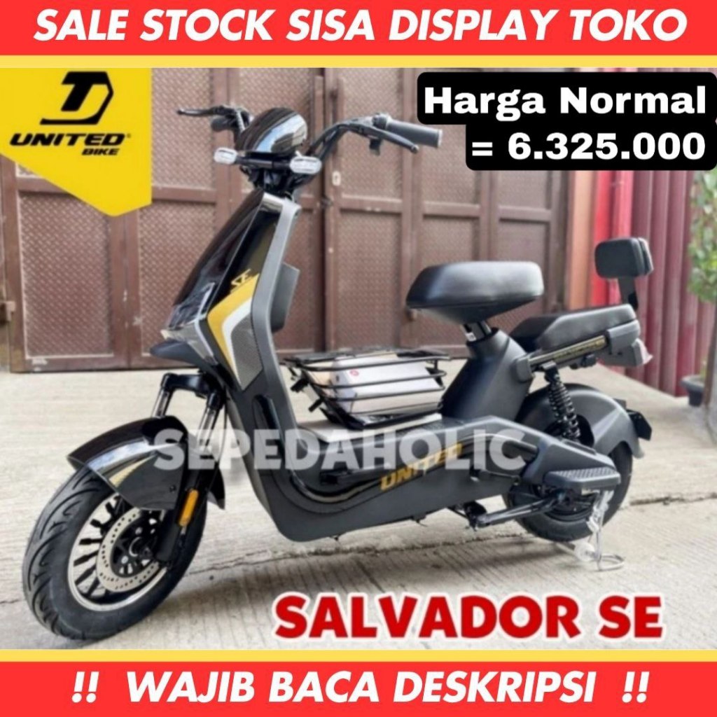 [SALE CUCI GUDANG] SEPEDA LISTRIK SISA DISPLAY TOKO (MERK UNITED)