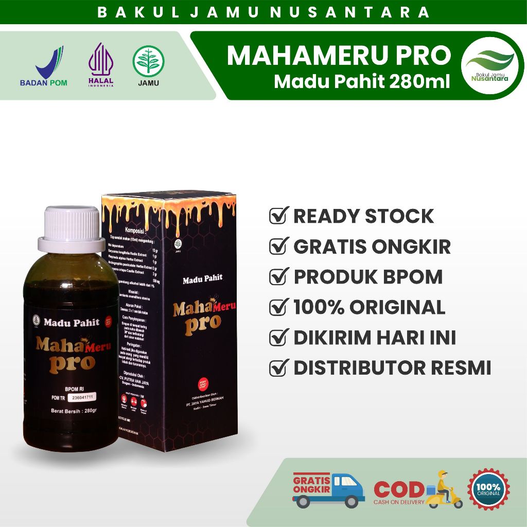

Mahameru Pro Madu Pahit Plus Herbal 100% Original