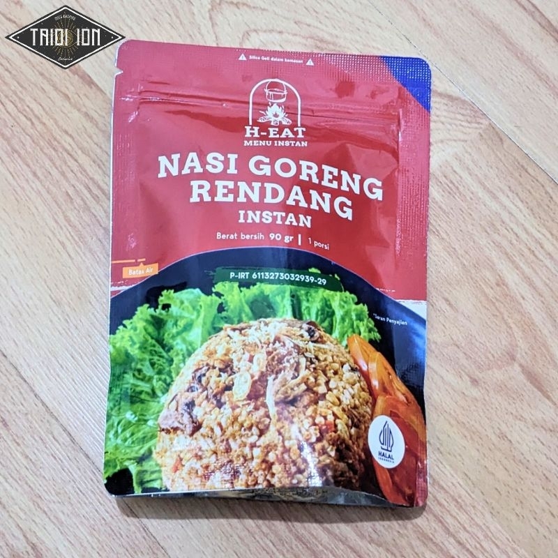 

H-Eat Nasi Goreng Rendang Instan Tinggal Seduh Makanan Emergency
