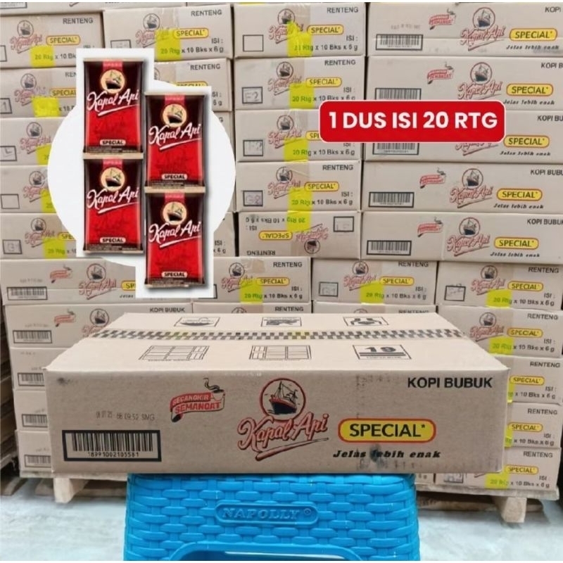 Kopi kapal api mini Tanpa gula 1 karton isi 20 renceng
