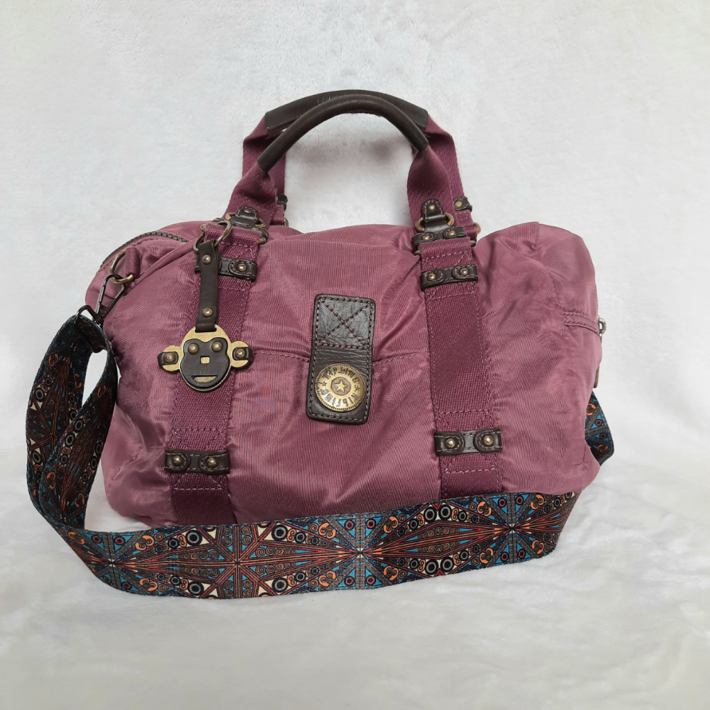[PRELOVED] Tas Speedy Handle bag tas tangan Original Kipling Mix Kulit Asli Warna Ungu