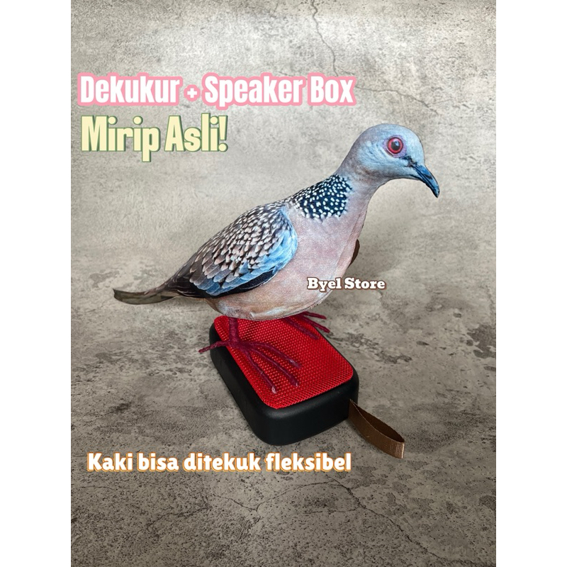 Paket Patung Burung Tekukur + Speaker Masteran Dekukur Balam