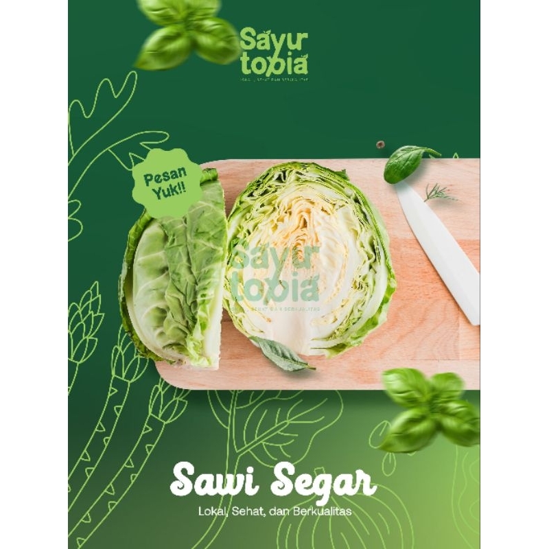 

Sayur Kol putih / Kubis putih 250gr 500gr 1kg