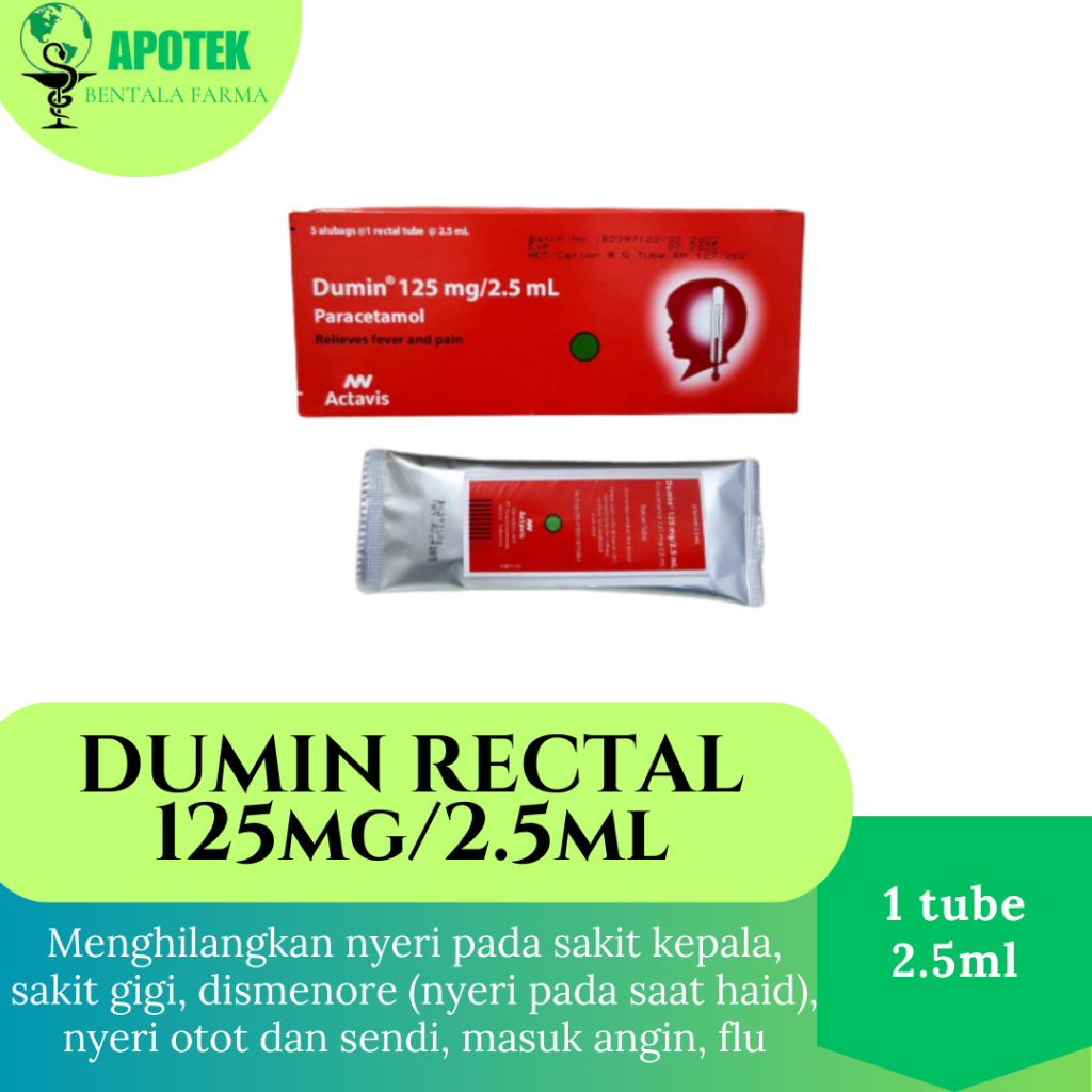 Dumin Rectal 125 mg 250 mg Tube
