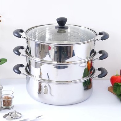 Kris 30 Cm Panci Kukus 3 Susun Tutup Kaca