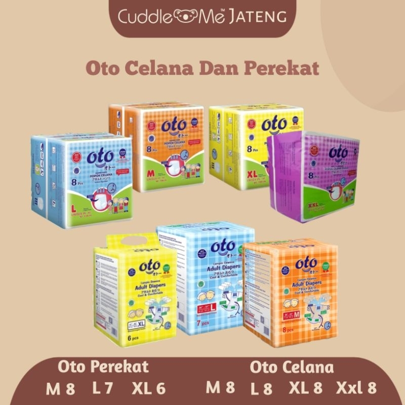 OTTO POPOK DEWASA / OTO POPOK DEWASA / OTO ADULT DIAPERS PANTS / OTO CELANA OTO PEREKAT SIZE M L XL 