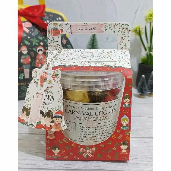

HAMPERS NATAL —JOYFUL— isi 1 toples cookies 600ml