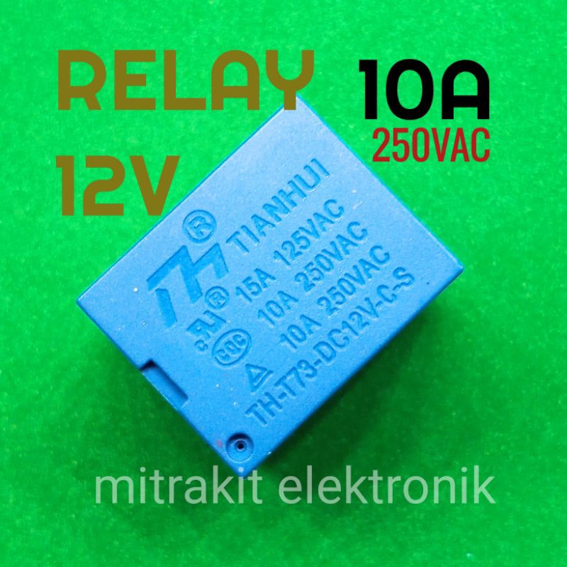 Relay 12V 5pin relay 12 V 5kaki 10A 250VAC