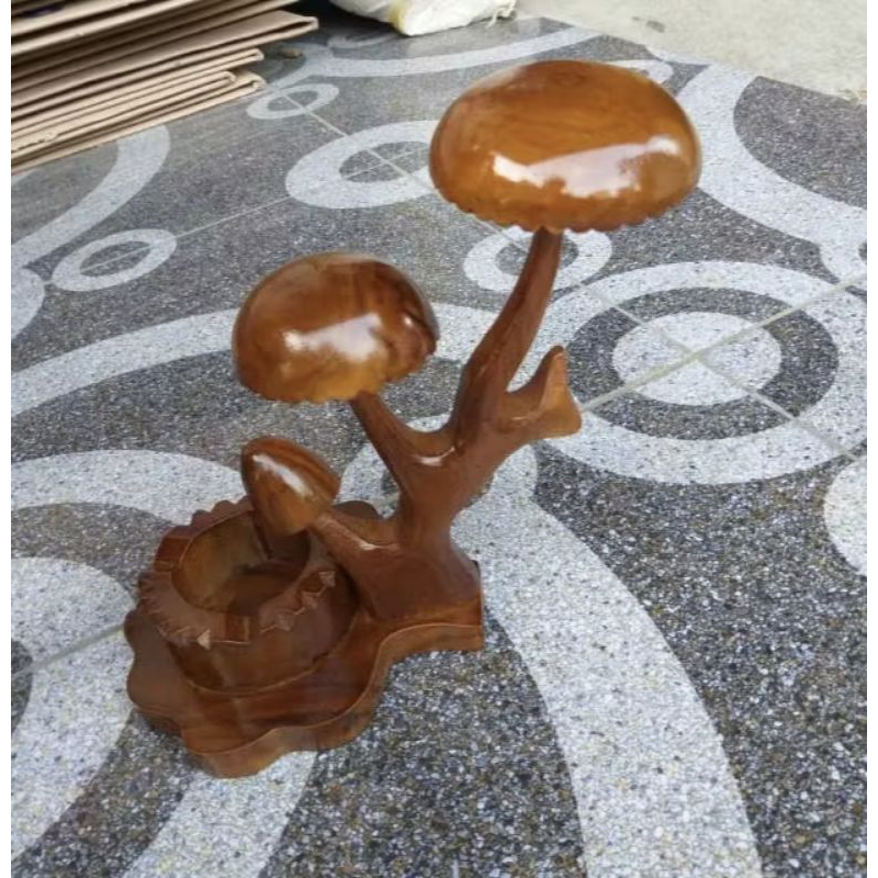 Asbak Kayu Jati/Asbak Motif/Asbak Kayu Jati Solid