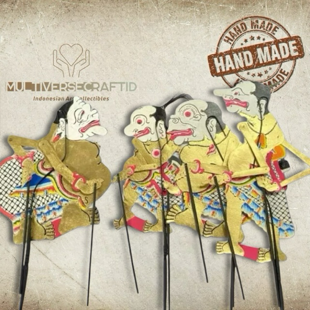 Wayang Kulit Sapi Asli Satuan Punakawan / Punokawan Halusan Standar Dalang