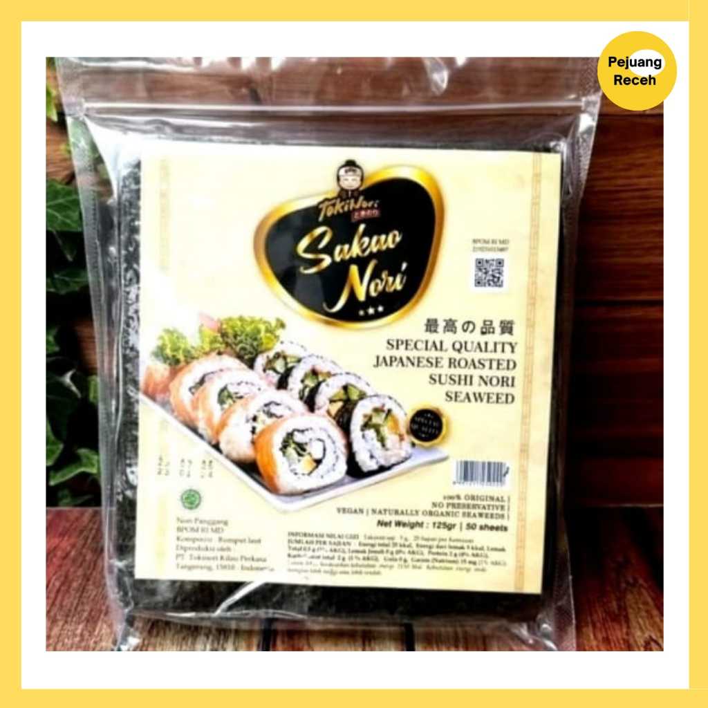 

SAKAO 50 LEMBAR KUALITAS GRADE A PREMIUM HALAL ORIGINAL RUMPUT LAUT PANGGANG, SUSHI NORI, UNTUK SUSHI, ONIGIRI, BENTO, KIMBAB - ROASTED SEAWEED, LEBIH GURIH DARI NICO NICO NORI, MANJUN NORI, JAVA NORI, TOKINORI, SAKAO NORI, TAKAOKAYA , MARU NORI