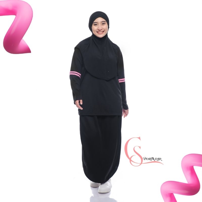 Setelan Pakaian Olahraga Wanita Muslimah