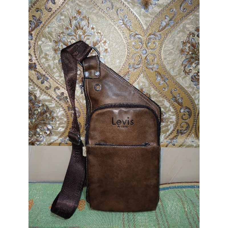 Weistbag WB levoss kulit asli coklat preloved