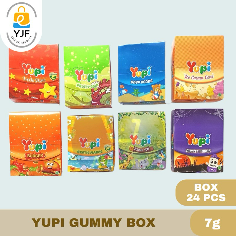 

Yupi BOX / Aneka Permen Yupi BOX 24PCS / Yupi Bear / Seaworld / Wotta Melon / Jungle Fun