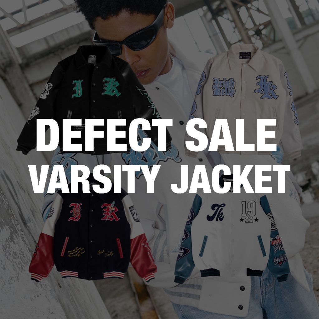 IRISHKELLY Defect Reject Varsity Jacket Random Items
