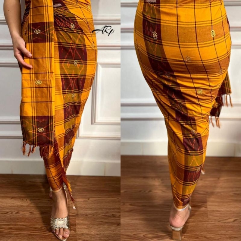 kain tenun endek dobol tretes emas plus selendang // kamen endek bali