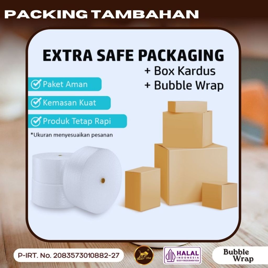 

Tambahan Packing Kardus + Bubble Wrap