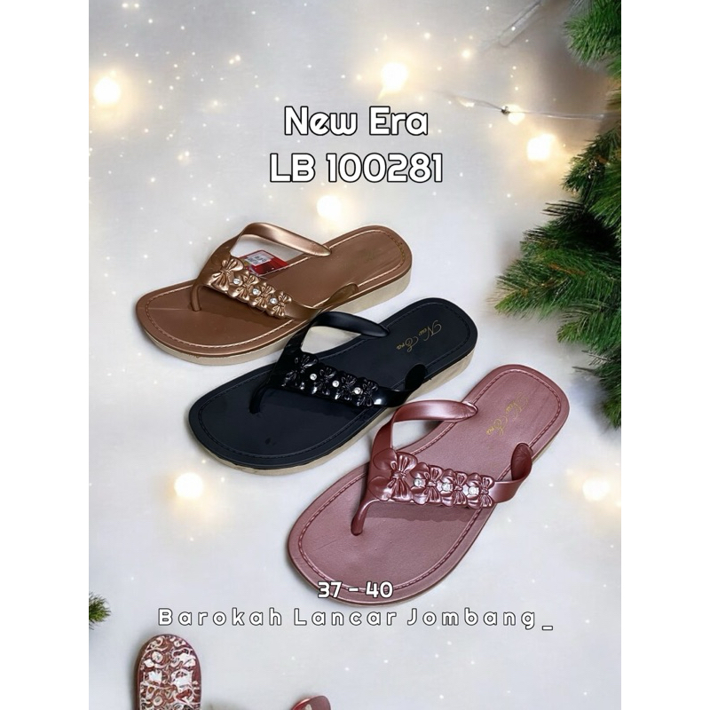 SANDAL JAPIT KARET WANITA NEW ERA LB 100281 SIZE 37-40 ORIGINAL BY NEW ERA