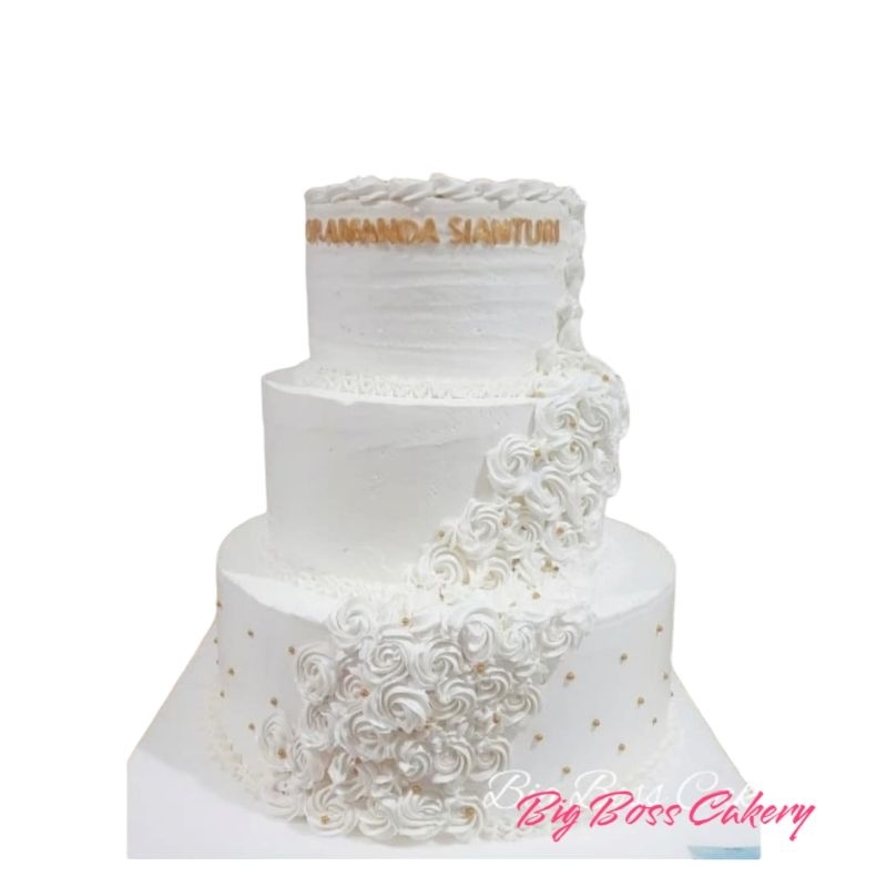 

WEDDING ANNIVERSARY BIRTHDAY 3 TIER CAKE KUE TINGKAT 3