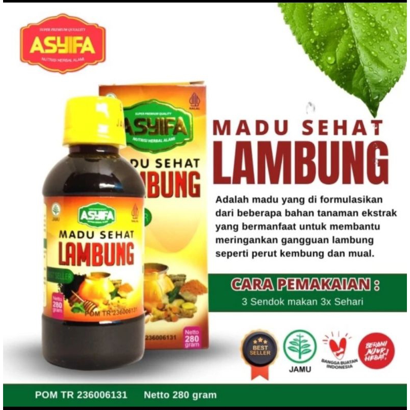 

MADU SEHAT LAMBUNG ASYFA GERD MAAG KRONIS spesial Lambung typus 280gr