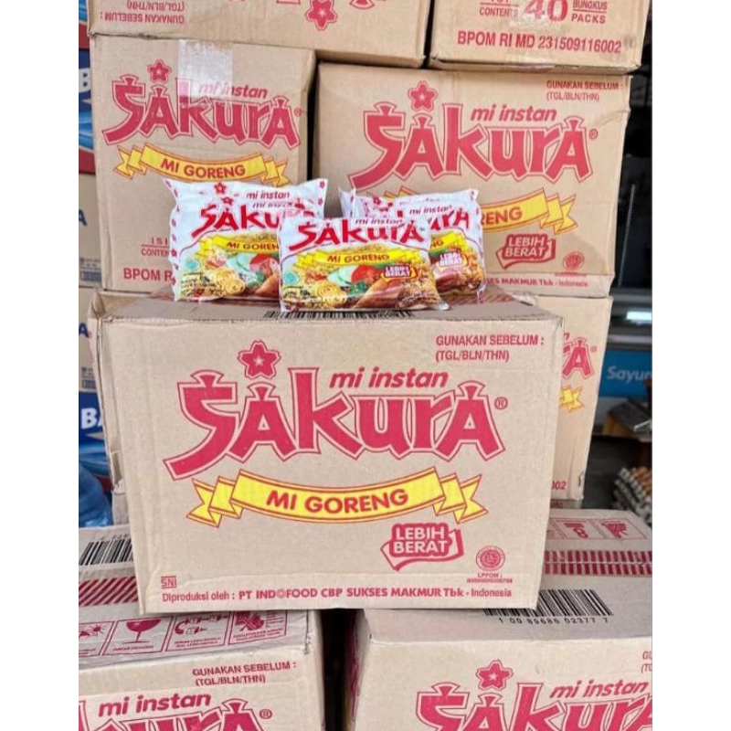 

Mie goreng sakura 1dus isi 40pcs halal bisa cod