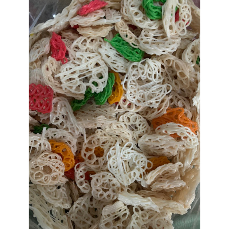 

1kg Kerupuk MAWAR MINI warna warni gurih renyah bawang