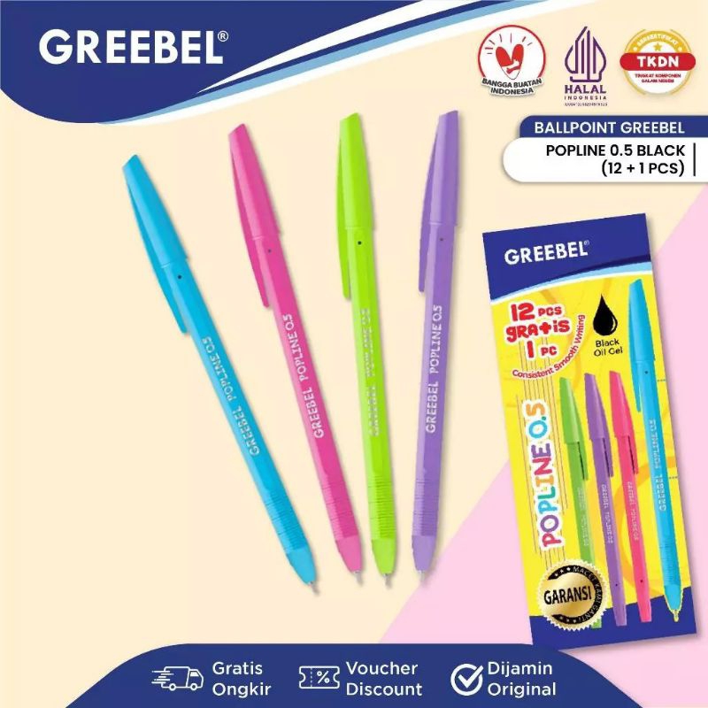 

GREEBEL POPLINE 0,5 12 PCS (GRATIS 1)