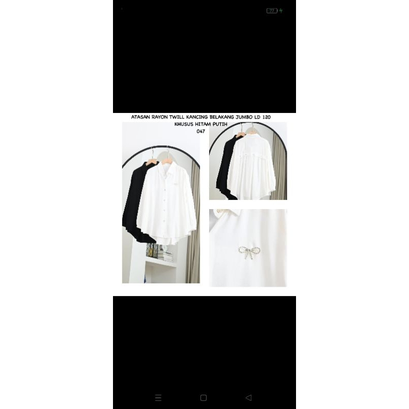 kemeja Rayon Twill import