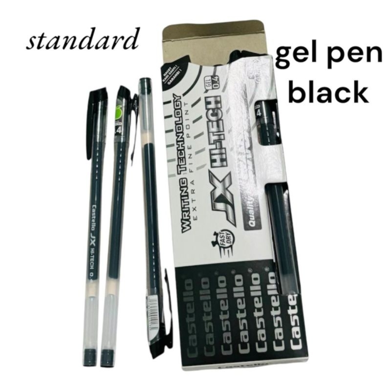 

Castello Writting Technology Gel Pen Hitam Bolpen murah harga 12pcs/dos