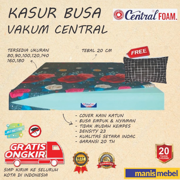 KASUR BUSA CENTRAL/KASUR BUSA VAKUM/KASUR BUSA VAKUM GARANSI 20tahun/KASUR BUSA VAKUM MURAH/BUSA VAC