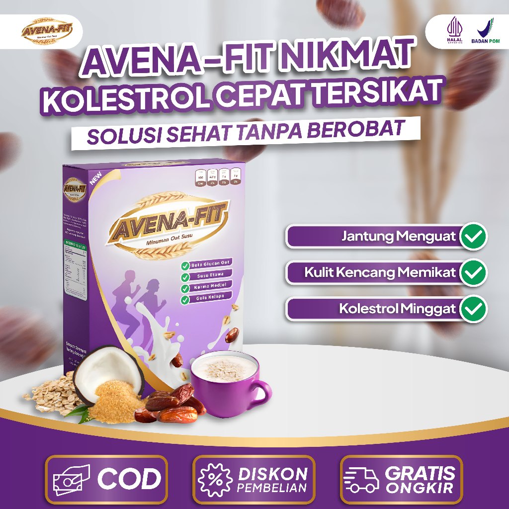 

Avenafit - Menu Sarapan Sehat Oat Susu Solusi Terbaik untuk Kolesterol Rendah dan Kesehatan Jantung, Tulang, serta Sendi yang Baik