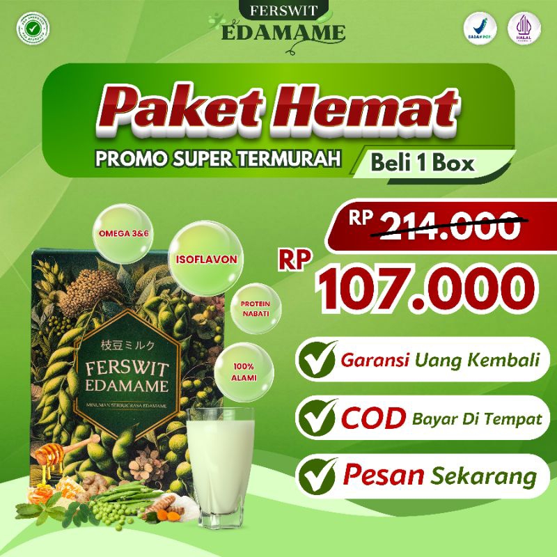 

Ferswit Edamame Susu Kedelai Original Paket Hemat Beli 1 Box