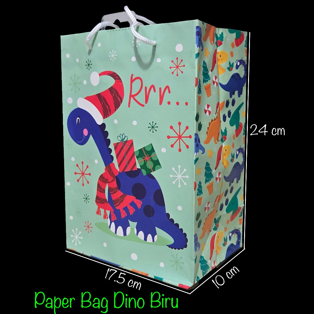 

Paper Bag Goodie Hand Bag Tas Kertas Kado Souvenir Hadiah Acara Ulang Tahun Ultah Dino Biru 17.5x10x24 cm / Tas Hadiah Kado Souvenir Acara Ulang Tahun Ultah Dino Biru / Tas Kertas Tali Paper Bag Tali Acara Ultah Ulang Tahun Dino Biru