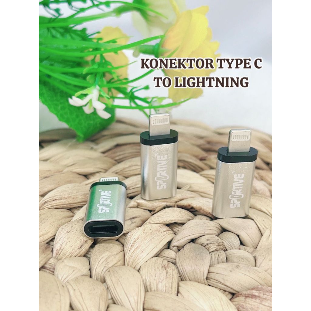 Sportive Konektor Type C untuk Lightning Converter TypeC to Lighting IPhone IP Adapter