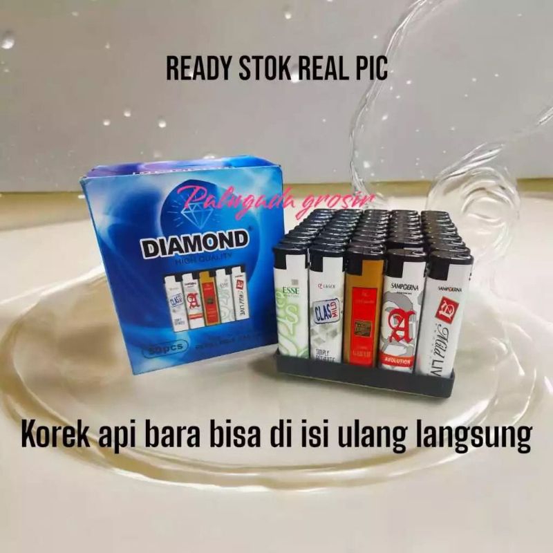 Korek Api Gas Diamond Bara DM 415 bisa di isi ulang langsung