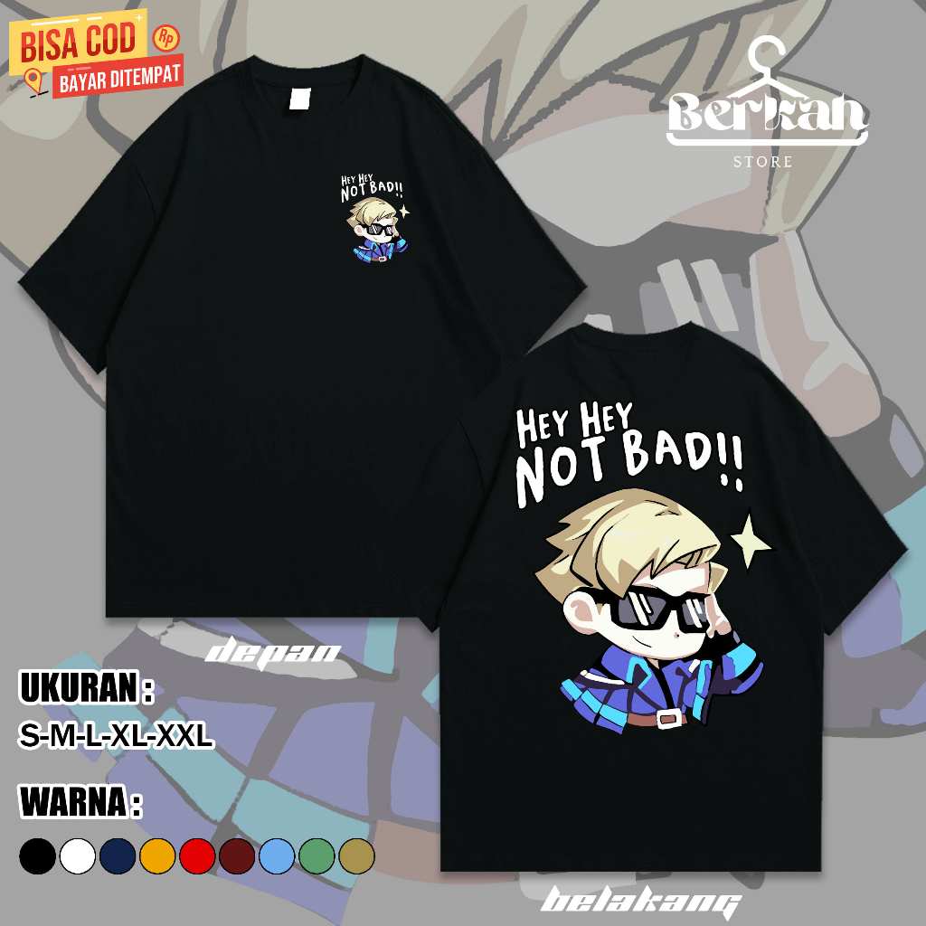 Kaos Emote HEY HEY NOTBAD Mobile Legends Alucard MLBB