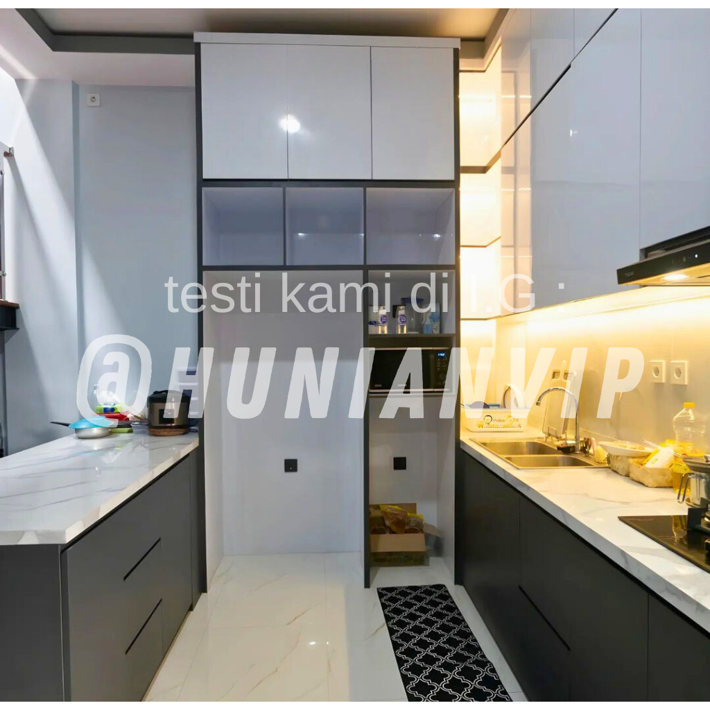 Rak dapur atas bawah / Kitchenset aluminium acp termurah