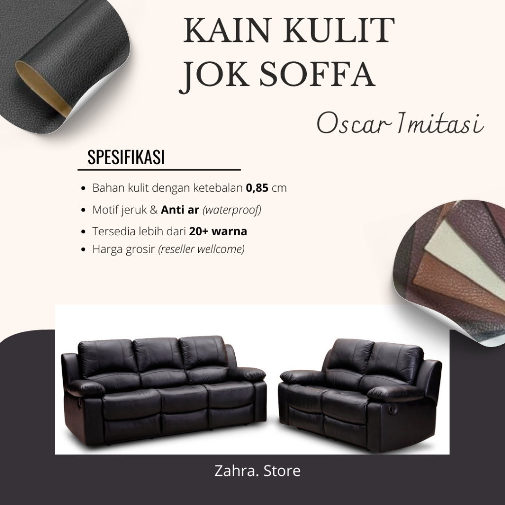 Kulit Oscar Imitasi | Kulit Bahan Jok - Bahan Sofa Premium