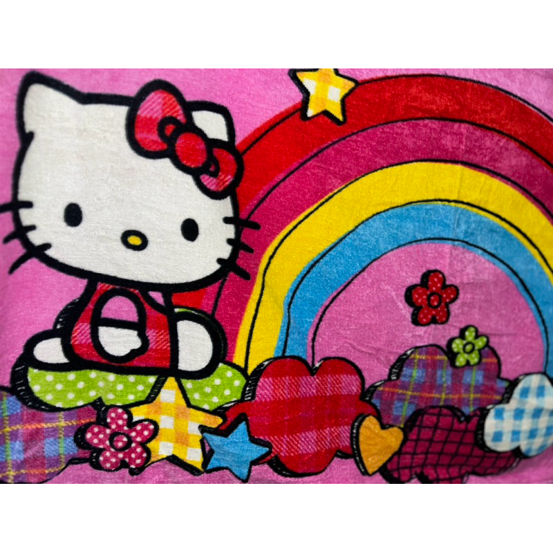 (New) Handuk Anak Karakter Motif Hello Kitty Rainbow Warna Pink