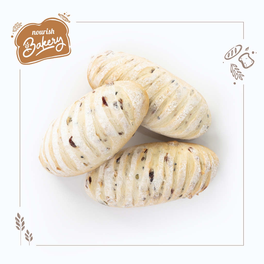 

Vegan Almond Multigrain Sourdough - 100% Sourdough Soft Bread dengan Almond, Cranberry & Multigrain