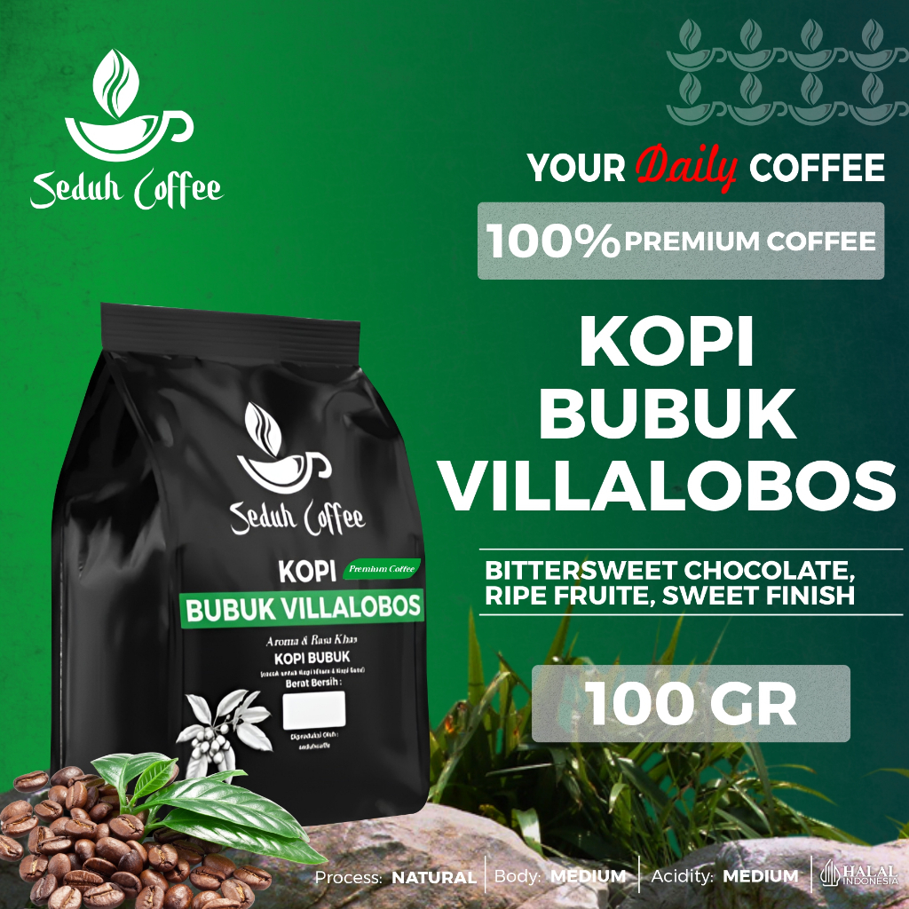 

SEDUH- Bubuk Kopi import Villalobos Premium Rasa Lezat 100gr